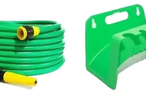 Manguera De Riego Trenzada Reforzada 20 Mts + Portamanguera