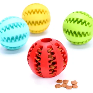 Juguete Mordillo Perros Pelota Porta Alimento 7cm 3 Unidades