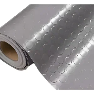 Piso De Goma/pvc Moneda 3mm Gris 1mt Ancho Alto Transito