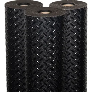 Piso Semilla Melon Simil Goma Rollo 5mx1.50m Negropvc 7.5m2