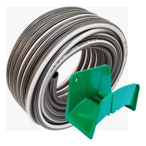 Manguera Riego 1/2 X 15m Anticolapsable Trenzada + Portamang