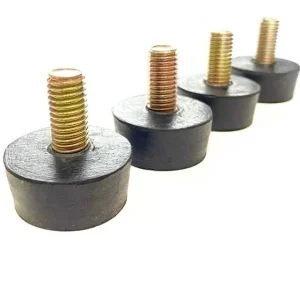 Pata Tope De Goma Con Tornillo Métrico 8mm X 4 Unidades
