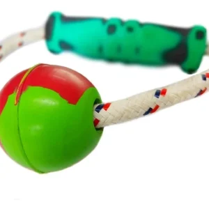 Juguete Para Perro De Goma Tirador Con Pelota Caucho Natural