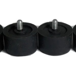 Pata Tope De Goma Con Tornillo 1/4