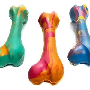 Hueso De Goma Grande Caucho Natural Pack X3 Unidades