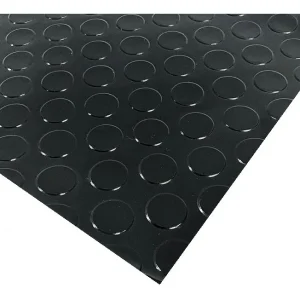 Piso Moneda Negro Pvc Simil Goma (1.50 X 1mt)
