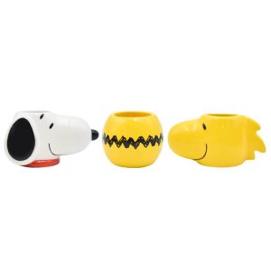 Mini Tazas Snoopy Charlie Brown Woodstock Expreso Set Café