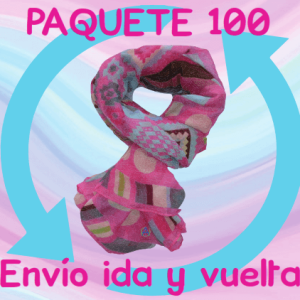 Mayoreo en pashminas 100 pzs envío ida y vuelta