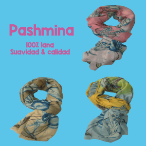 Nueva pashmina estampada de lana
