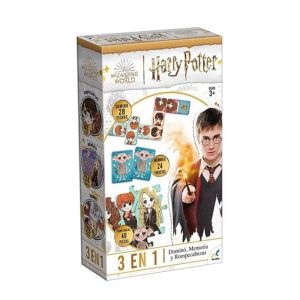 Harry Potter 3 en 1 Set De Juegos Rompecabezas Memoria Domino