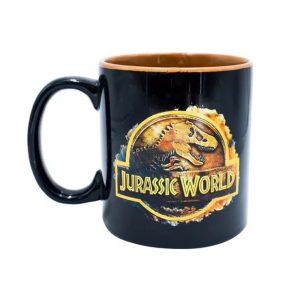 Taza Jurassic World Metalizada Dinosaurio Café Regalo