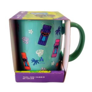 Taza Stitch Brilla De Noche Cambia Color Ohana Regalo Disney