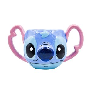 Taza Stitch 2 Orejas 3D Ohana Marciano Tarro Café Disney