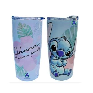 Vaso Stitch Ohana Means Family Acero Inox Doble Pared Disney
