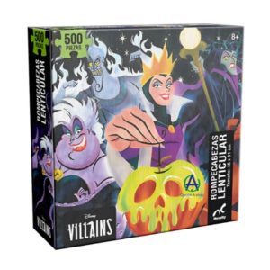 Rompecabezas Lenticular Villanas 500Pzs Maléfica Scar Úrsula