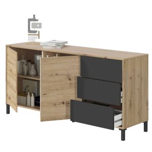 Aparador gris y roble URBAN PLUS