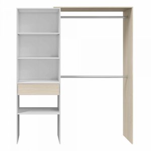 Armario Vestidor con estantería 60cm 2 barras HERA