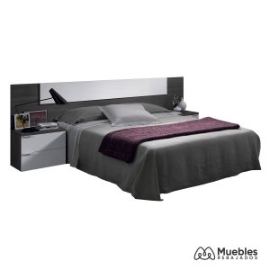 Cabecero con mesitas de noche