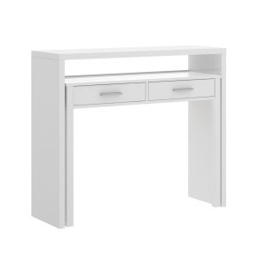Consola extensible blanco brillo