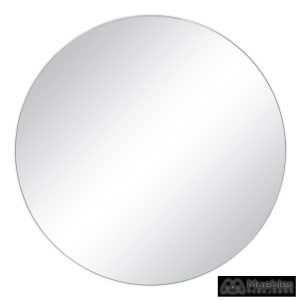 espejo blanco metal decoración 139 x 1,50 x 139 cm