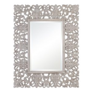 espejo blanco roto pu/cristal 98 x 3 x 124 cm