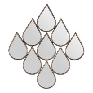 espejo múltiple oro metal decoración 65 x 2,50 x 72,50 cm