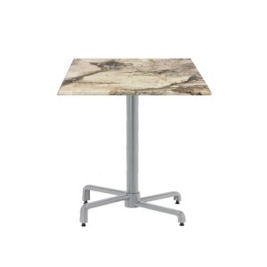 Mesa Bahia, Abatible, Plata, Base De 72 Cms Y Tapa 60 X 60 Cms. Color A Elegir