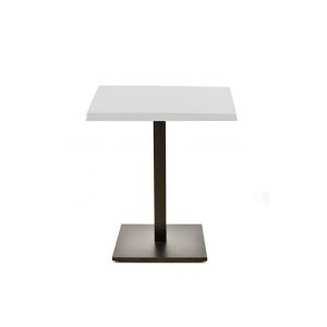 Mesa Beverly, Negra, Base De 72 Cms Y Tapa De 60X60 Cms. Color A Elegir