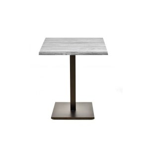 Mesa Beverly, Negra, Base De 72 Cms Y Tapa De 80X80 Cms. Color A Elegir