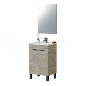 Mueble 50 ancho 2 puertas y espejo ESSENS