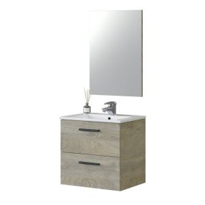 Mueble LAVABO 60cm suspendido con espejo NOA