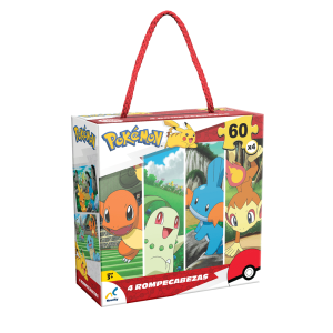 Pokémon 4 Rompecabezas Charmander Chikorita Bulbasaur
