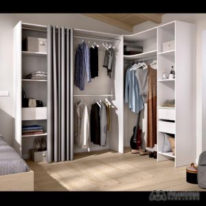 VESTIDOR RINCONERO SUIT BLANCO CON CORTINA