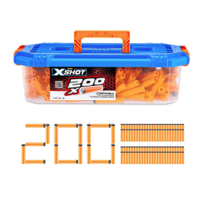 X-Shot Paquete de 200 dardos Zuru Caja De Plástico